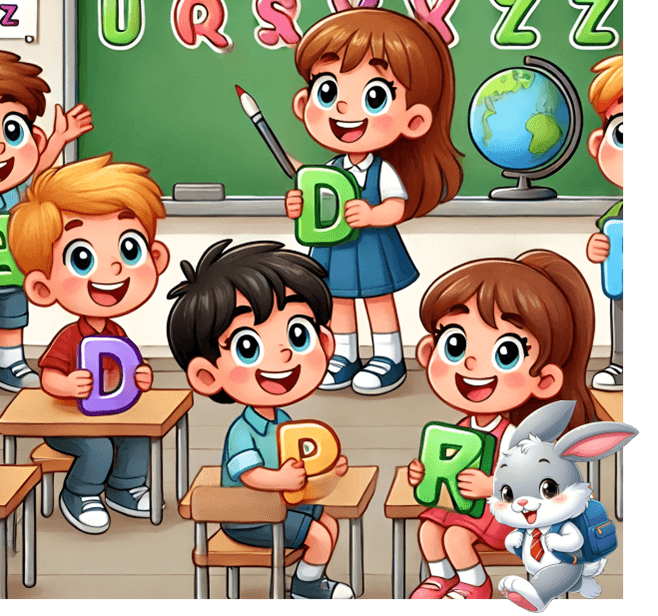 Teacher guiding a child