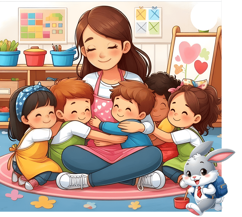 Bright Rabbit value illustration for care